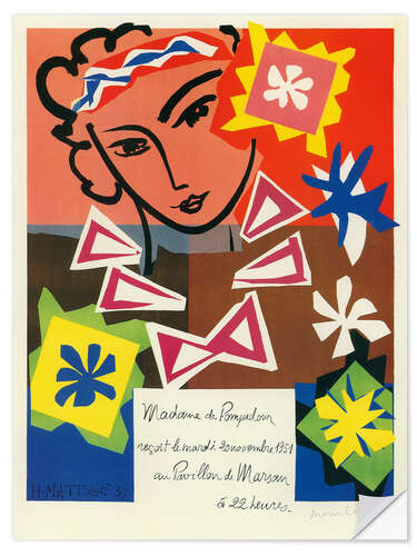 Wall sticker Madame de Pompadour reçoit le mardi 20 novembre 1951
