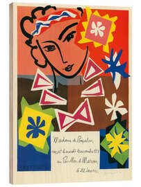 Quadro de madeira Madame de Pompadour reçoit le mardi 20 novembre 1951 - Henri Matisse