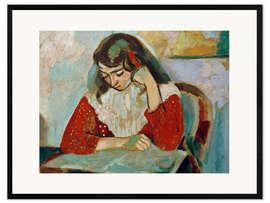 Framed art print Marguerite lisant (Marguerite, reading), 1906