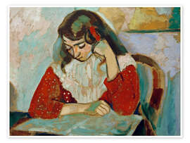 Plakat Marguerite lisant (Marguerite, reading), 1906