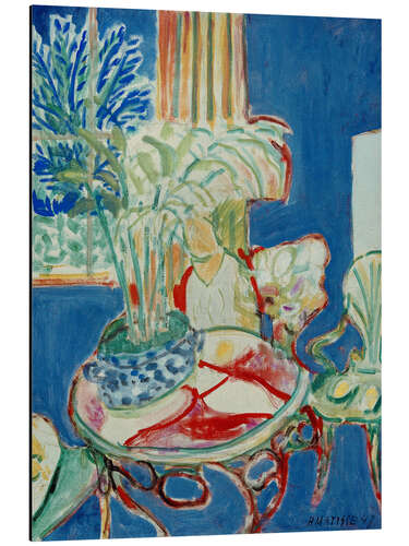 Alubild Kleines Interieur in Blau, 1947