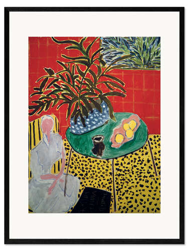 Kunsttryk i ramme Interior with Black Fern, 1948