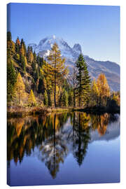 Leinwandbild Herbst am Mont Blanc Massiv, Chamonix, Frankreich