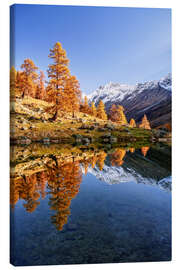Lienzo Autumn in the UNESCO World Heritage Lötschental, Switzerland - Achim Thomae