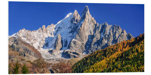 Foam board print Mont Blanc massif, Chamonix, France