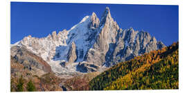 Foam board print Mont Blanc massif, Chamonix, France