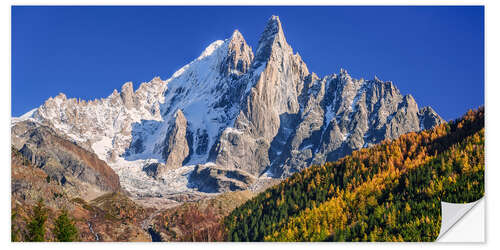 Vinilo para la pared Mont Blanc massif, Chamonix, France