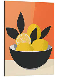 Cuadro de aluminio Decorative still life with lemons