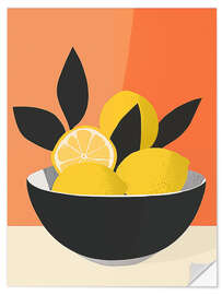 Wall sticker Decorative still life with lemons