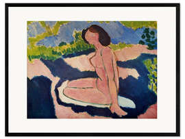 Stampa artistica con cornice Nu assis (Seated Nude), 1909