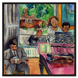 Gerahmter Kunstdruck La leçon de musique (Der Musikunterricht), 1917