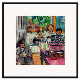 Gerahmter Kunstdruck La leçon de musique (Der Musikunterricht), 1917