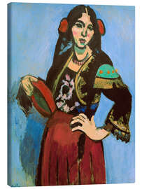Tableau sur toile Spanish woman with tambourine, 1909 - Henri Matisse