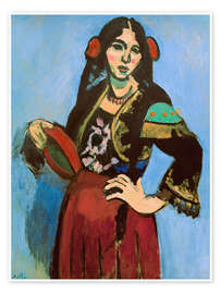 Obraz Spanish woman with tambourine, 1909 - Henri Matisse