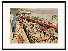 Gerahmter Kunstdruck La fête de fleurs à Nice (Blumenfest in Nizza), 1921