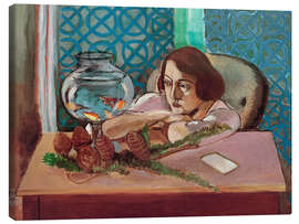 Obraz na płótnie Femme devant un aquarium (Woman with a goldfish bowl), 1923 - Henri Matisse