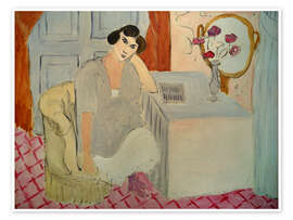 Tavla La liseuse distraite (The Inattentive Reader), 1919 - Henri Matisse