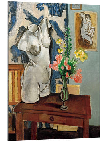 Quadro em alumínio Plaster Torso and Bouquet, 1919