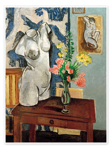 Plakat Plaster Torso and Bouquet, 1919