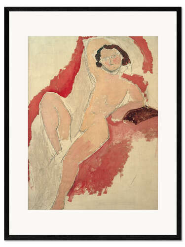 Stampa artistica con cornice Large Seated Nude, Brouty, 1909