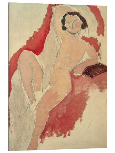 Stampa su plexi-alluminio Large Seated Nude, Brouty, 1909