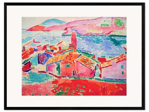 Impression artistique encadrée Le toits de Collioure, 1905