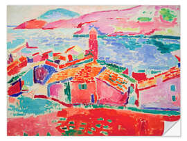 Selvklebende plakat The Roofs of Collioure, 1905