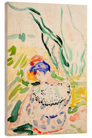 Wood print Back view of a seated young woman, 1905 - Henri Matisse