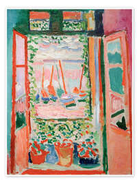 Wandbild Das offene Fenster, 1905 - Henri Matisse