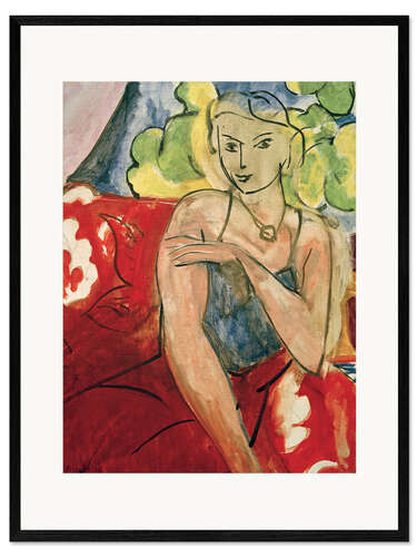 Stampa artistica con cornice Seated Girl (The Gentle One), 1936