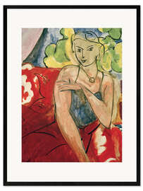 Stampa artistica con cornice Seated Girl (The Gentle One), 1936