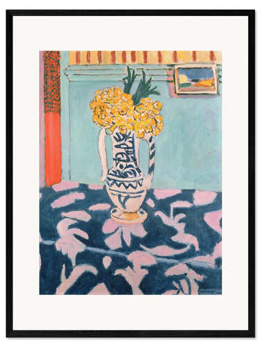 Innrammet kunsttrykk Cowslips on Blue and Pink Cloth, 1911