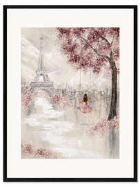 Gerahmter Kunstdruck Schaukel in Paris