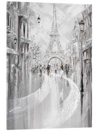 Tableau en verre acrylique Eiffel Tower Silhouettes, Paris - Isabella Karolewicz
