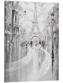 Tableau en aluminium Eiffel Tower Silhouettes, Paris - Isabella Karolewicz