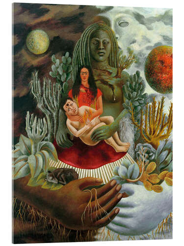 Obraz na szkle akrylowym The Love Embrace of the Universe, the Earth, Myself, Diego, and Señor Xolotl, 1949