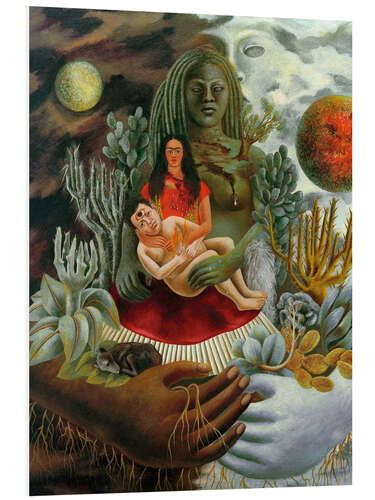 Tableau en PVC The Love Embrace of the Universe, the Earth, Myself, Diego, and Señor Xolotl, 1949