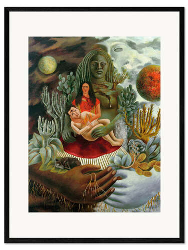 Kehystetty taidepainatus The Love Embrace of the Universe, the Earth, Myself, Diego, and Señor Xolotl, 1949