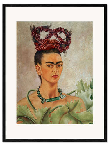 Innrammet kunsttrykk Self-Portrait With Braid, 1941