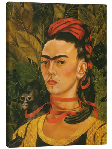 Canvas print Self-Portrait With Monkey, 1940