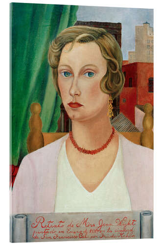 Akryylilasitaulu Portrait of Mrs. Jean Wight, 1931
