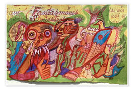 Wall print Eerie Ghosts, 1945 - Frida Kahlo