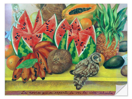 Sticker mural La mariée effrayée de voir la vie ouverte, 1943