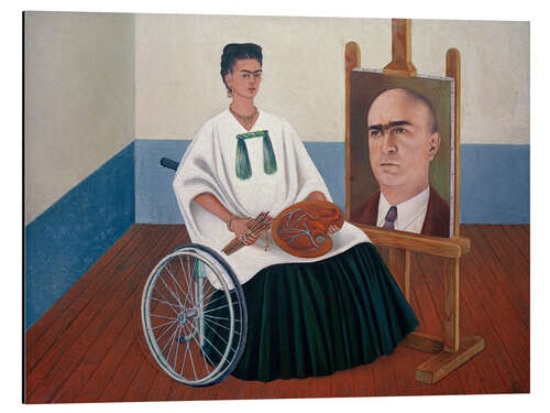 Tableau en aluminium Self-portrait with portrait of Dr. Farill, 1951