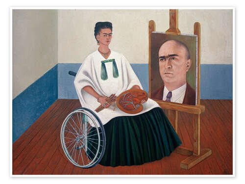 Poster Self-portrait with portrait of Dr. Farill, 1951