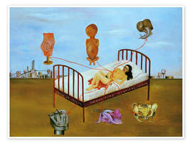 Wall print Henry Ford Hospital or The Flying Bed, 1932 - Frida Kahlo