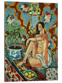 Tableau en plexi-alu Figure décorative sur fond ornemental, 1925