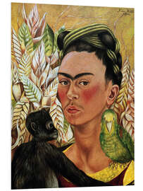 Tableau en PVC Self-portrait with Monkey and Parrot, 1942