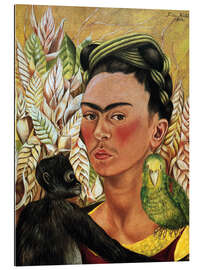 Gallery print Self-portrait with Monkey and Parrot, 1942