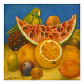 Wall print Still Life with Parrot, 1951 - Frida Kahlo